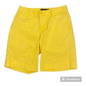 NWOT US Polo Association Yellow Chino Shorts Pockets‎ Size 28